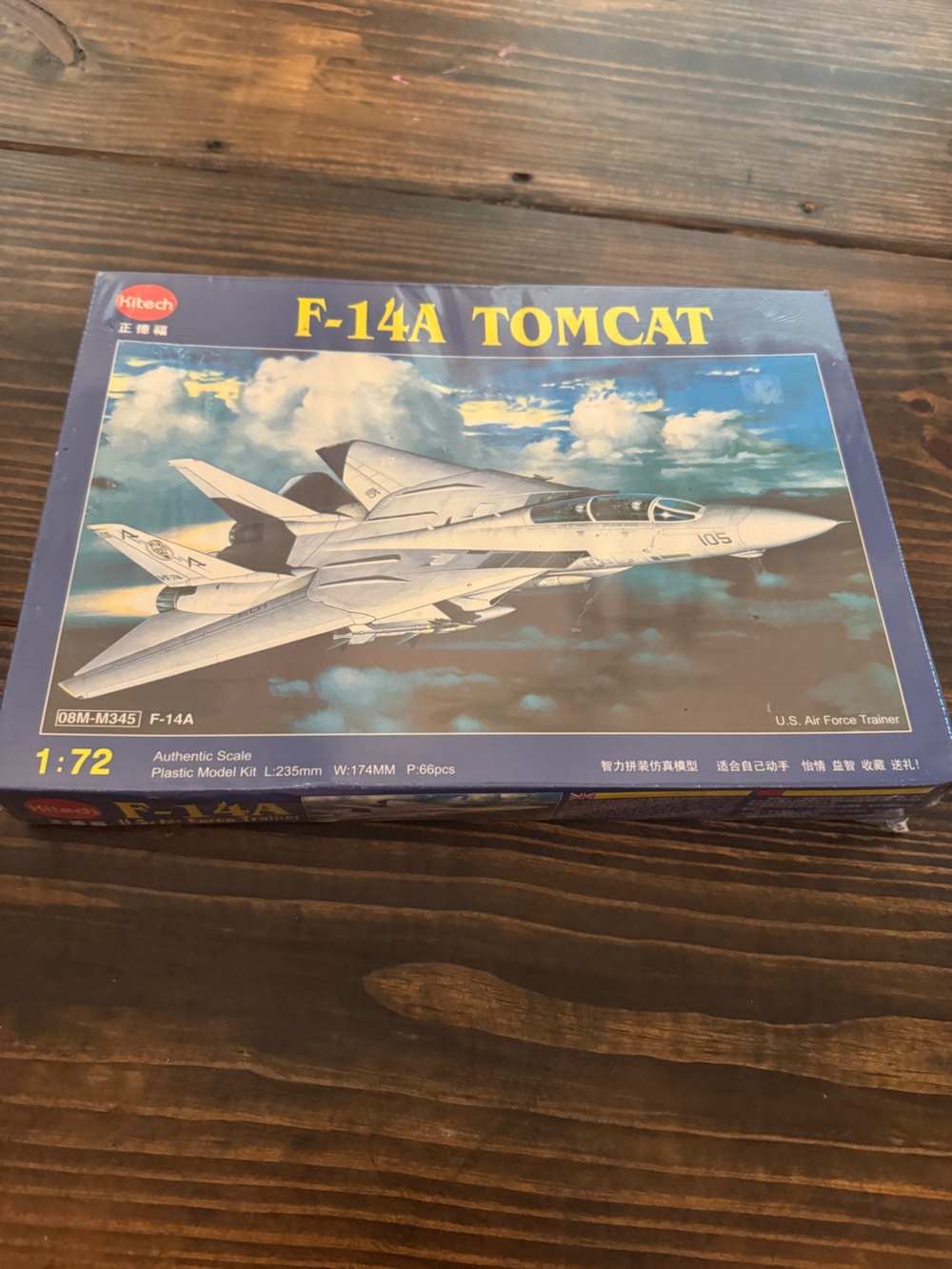 Vintage Kitech F-14A Tomcat 1:72 Model Kit 08M-M345 Sealed